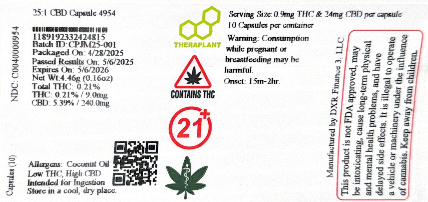 Medical- 25:1 CBD Capsule 4954- 24mg CBD/ 0.9mg THC - Image 2