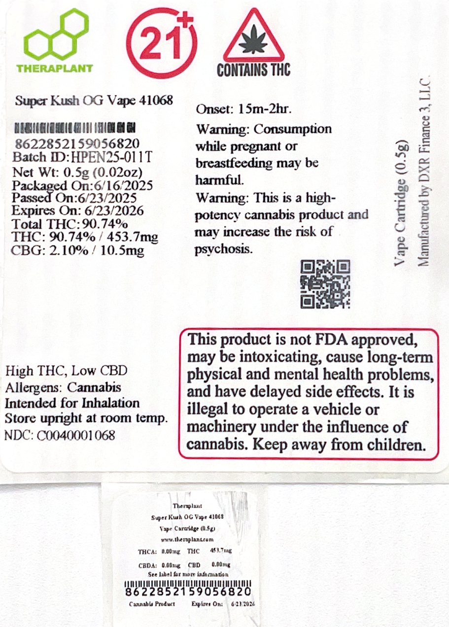Super Kush OG Vape 41068- 90.74% THC - Image 2